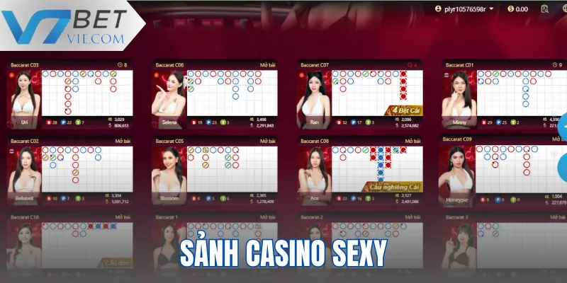 Sảnh Sexy có các dealer nóng bỏng chia bài